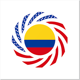 Colombian American Multinational Patriot Flag Posters and Art